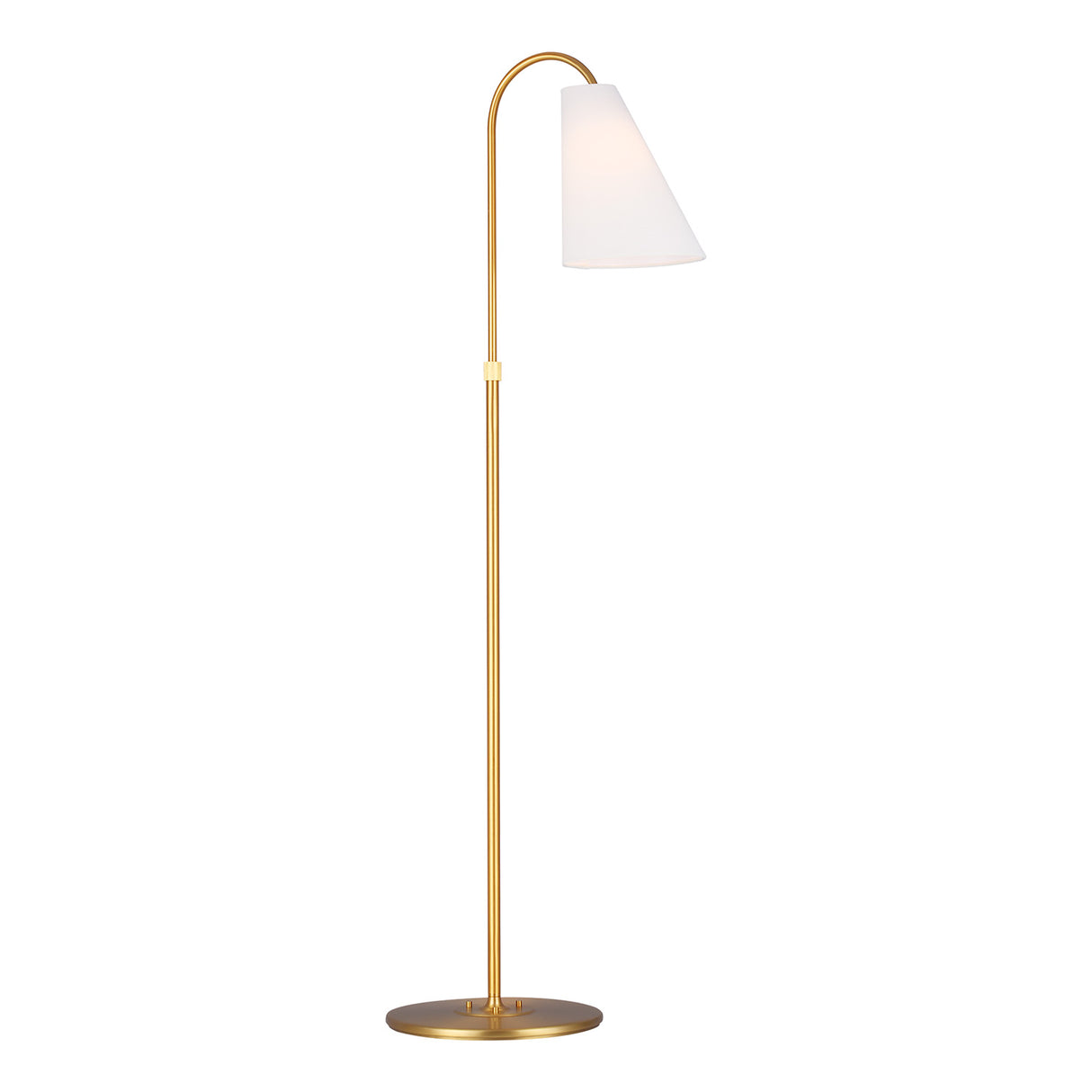 Langdon Floor Lamp, Modern Brass