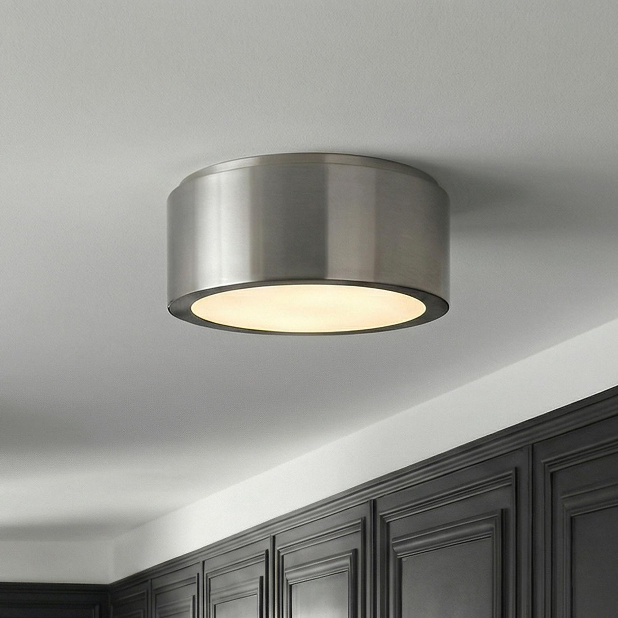 Neal Small Flush Mount 10", Brushed Nickel