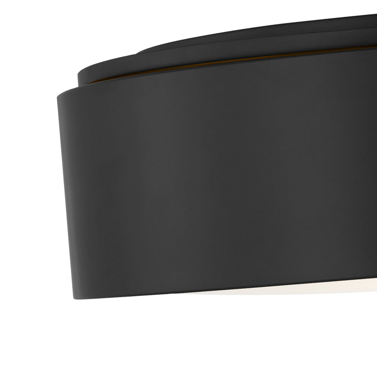 Neal Medium Flush Mount 13", Matte Black