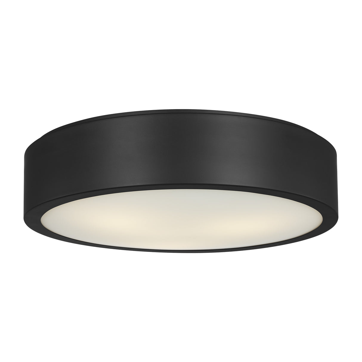 Neal Large Flush Mount 18", Matte Black