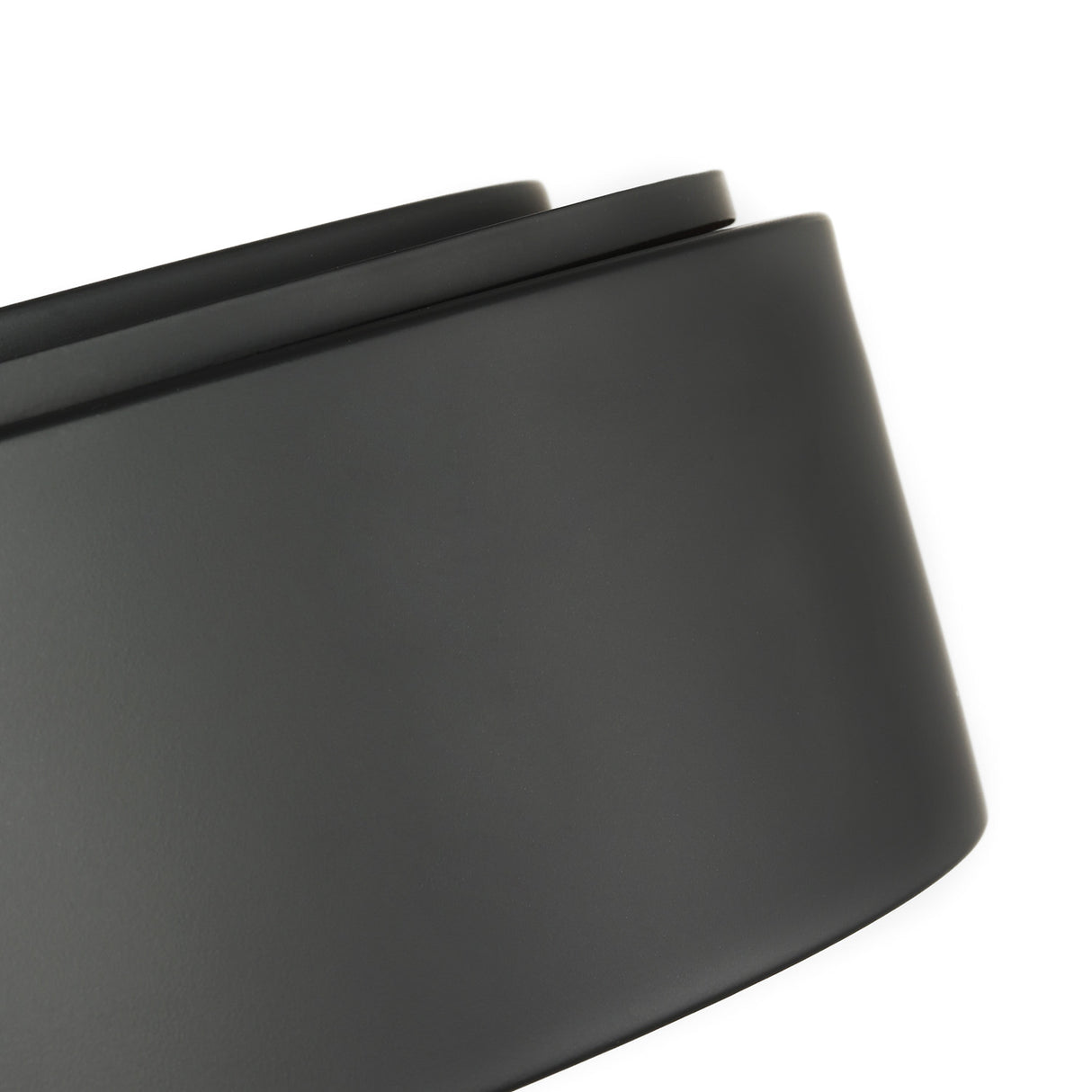 Neal Large Flush Mount 18", Matte Black