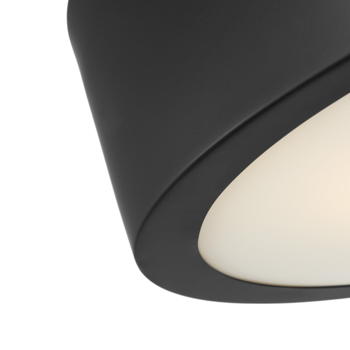 Neal Large Flush Mount 18", Matte Black