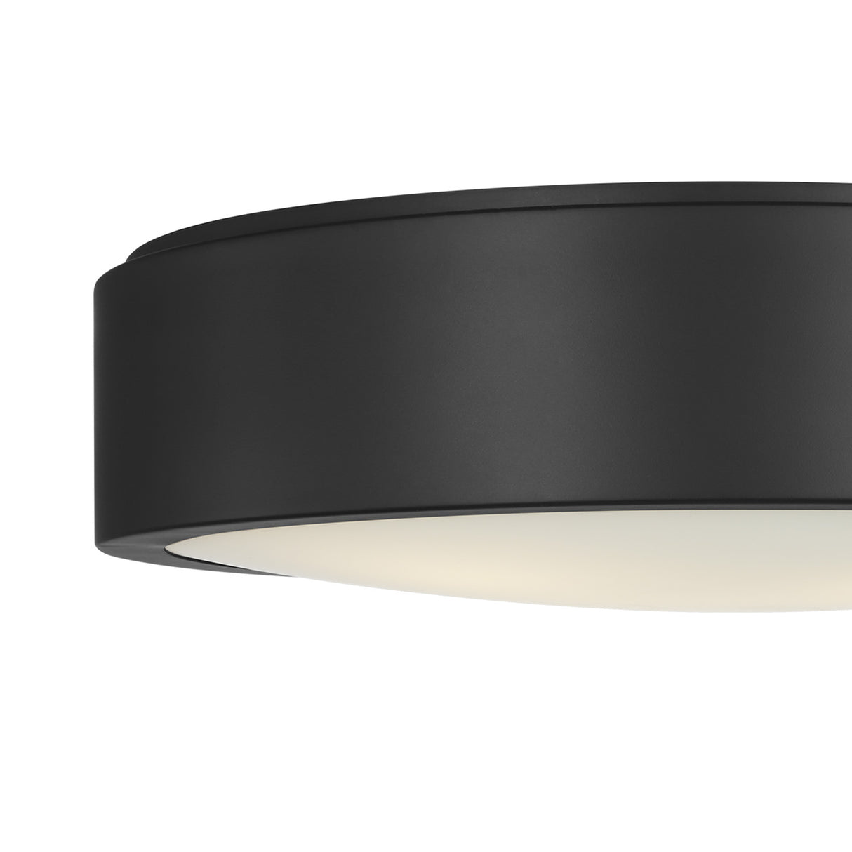 Neal Large Flush Mount 18", Matte Black