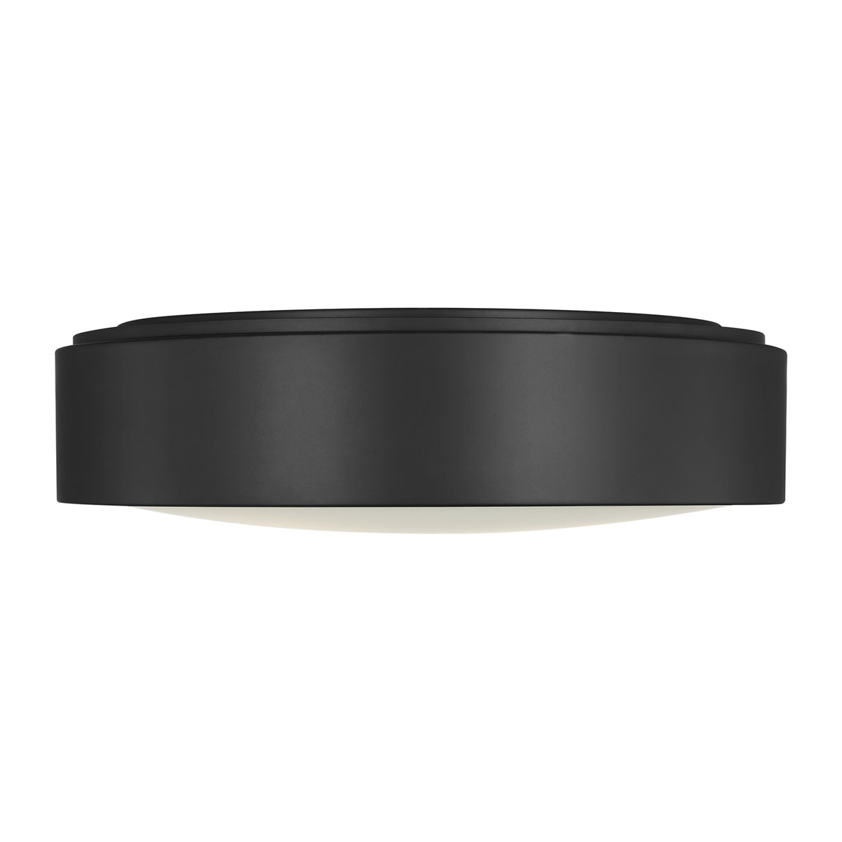 Neal Large Flush Mount 18", Matte Black