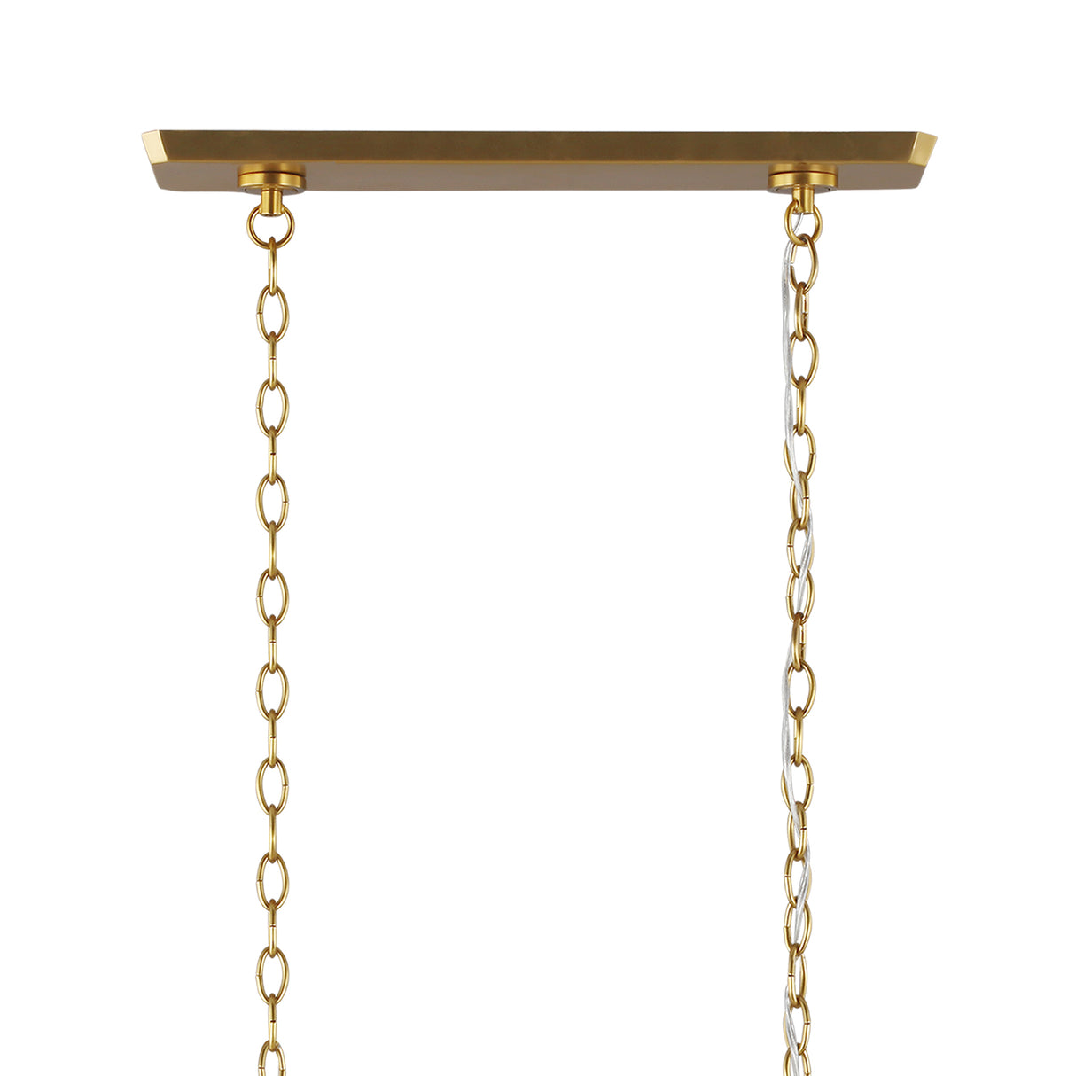 Fillmore Linear Lantern Pendant 48", Matte Black and Modern Brass