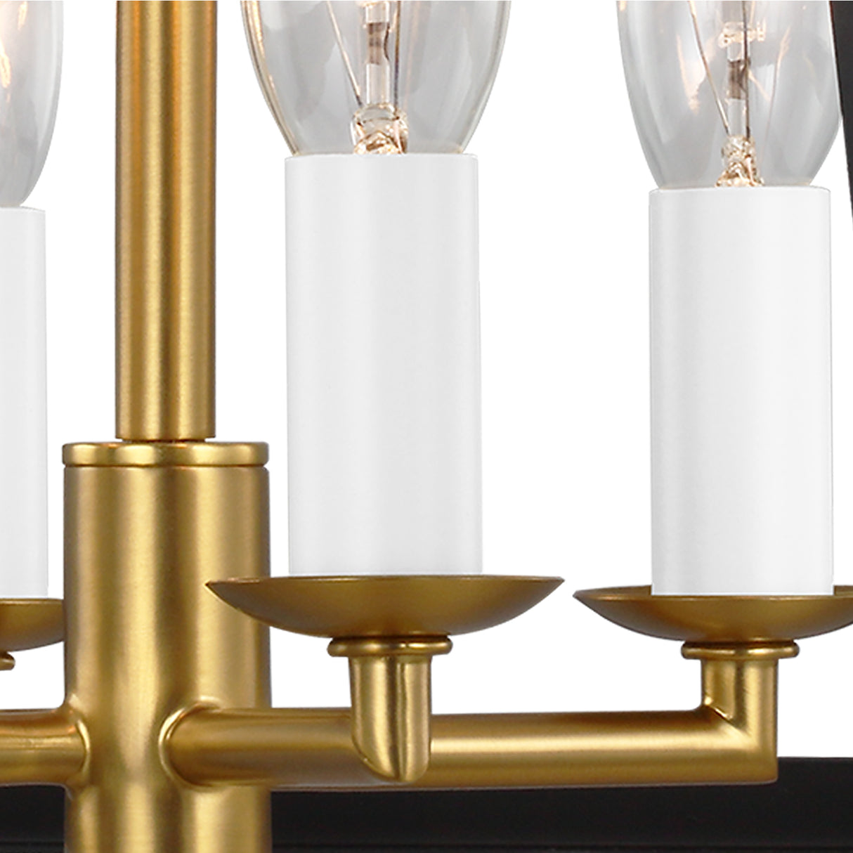 Fillmore Semi-Flush Mount 12", Matte Black and Modern Brass