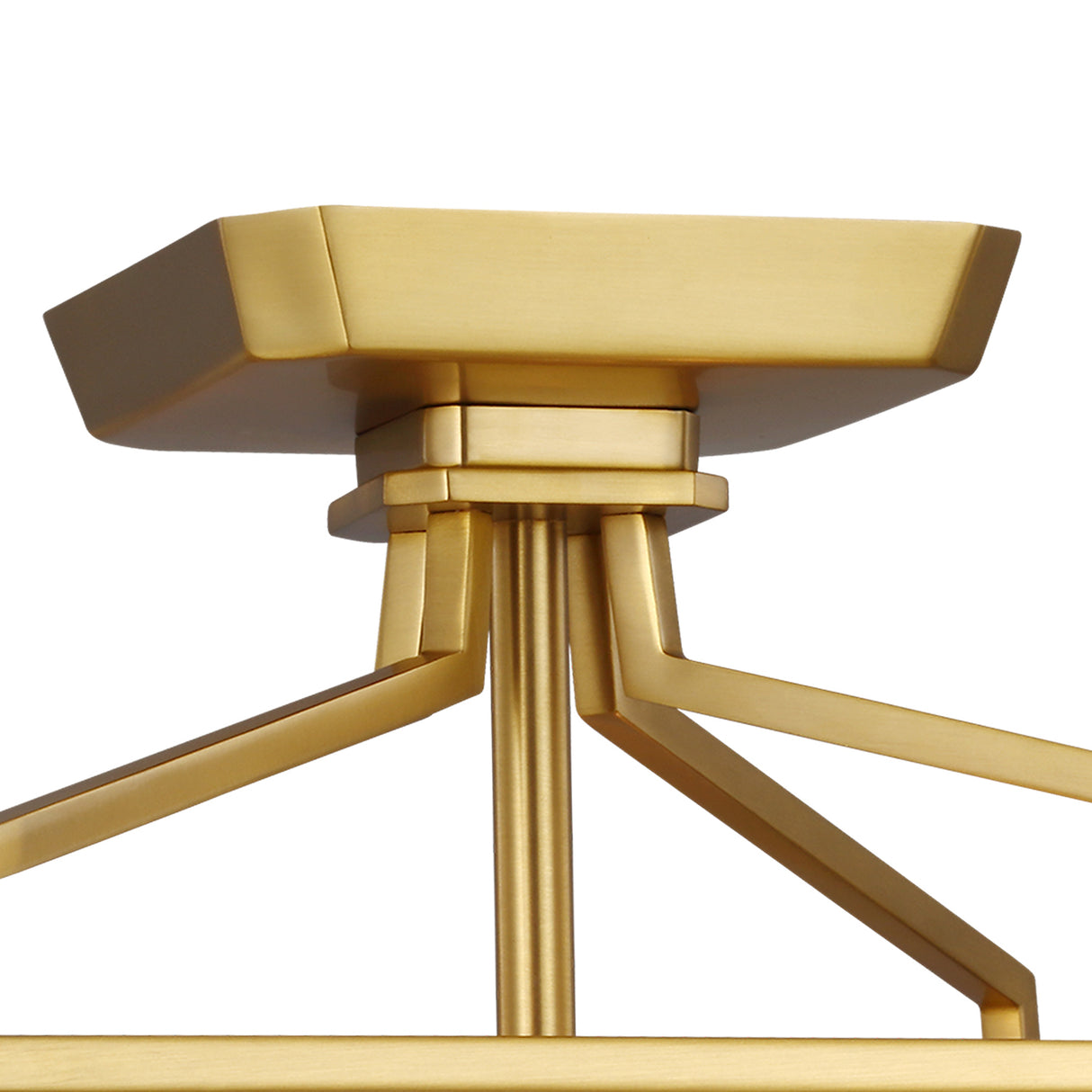 Fillmore Semi-Flush Mount 12", Matte Black and Modern Brass