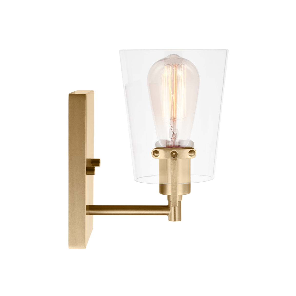 Glyn Wall Sconce 9", Satin Brass