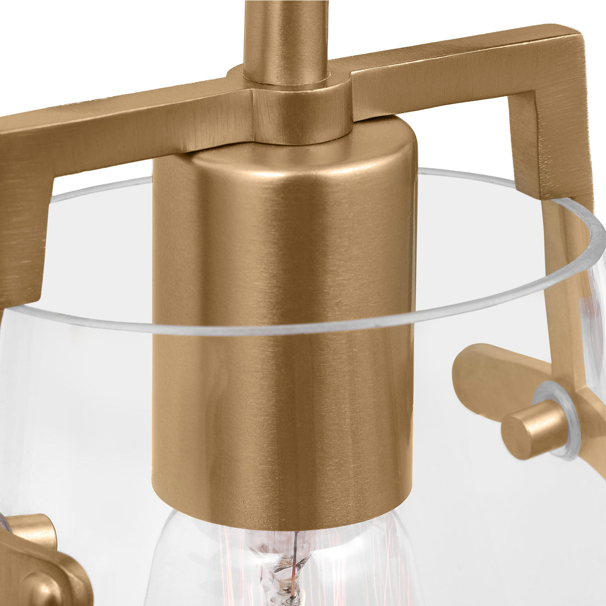 Glyn 2 Light Vanity, Satin Brass