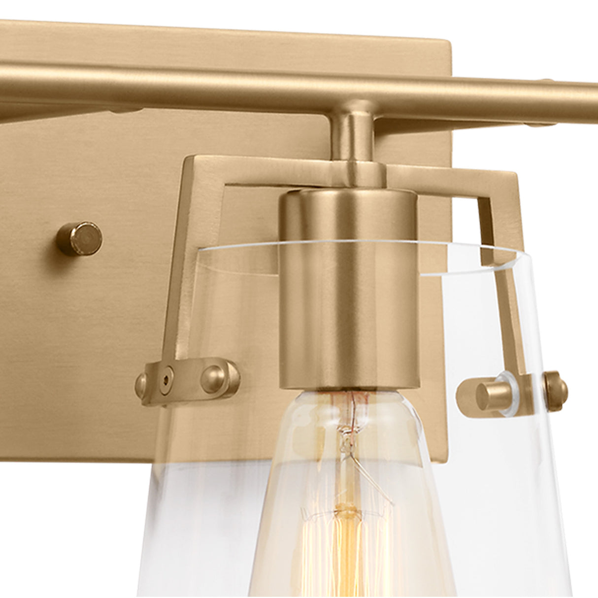 Glyn 3 Light Vanity, Satin Brass