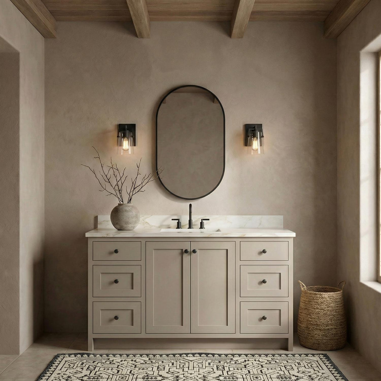 Glyn Wall Sconce 9", Matte Black