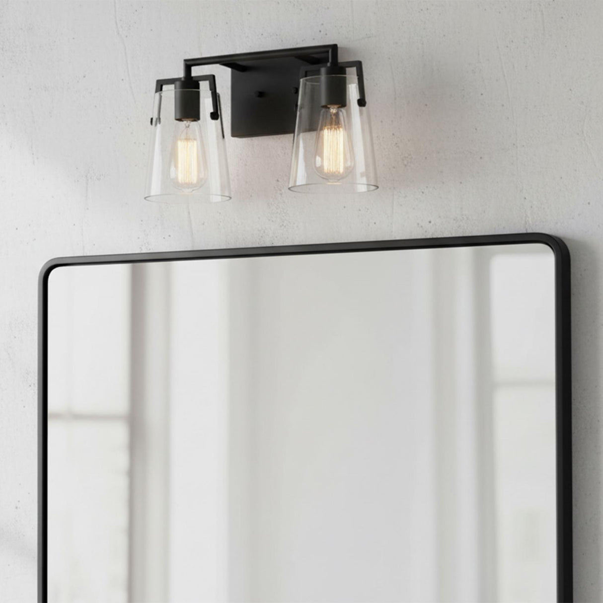 Glyn 2 Light Vanity, Matte Black