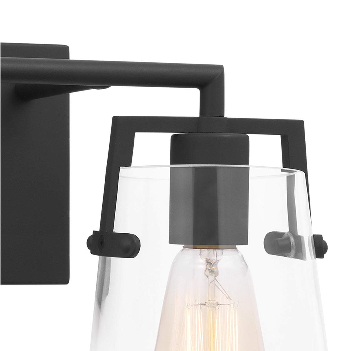 Glyn 2 Light Vanity, Matte Black