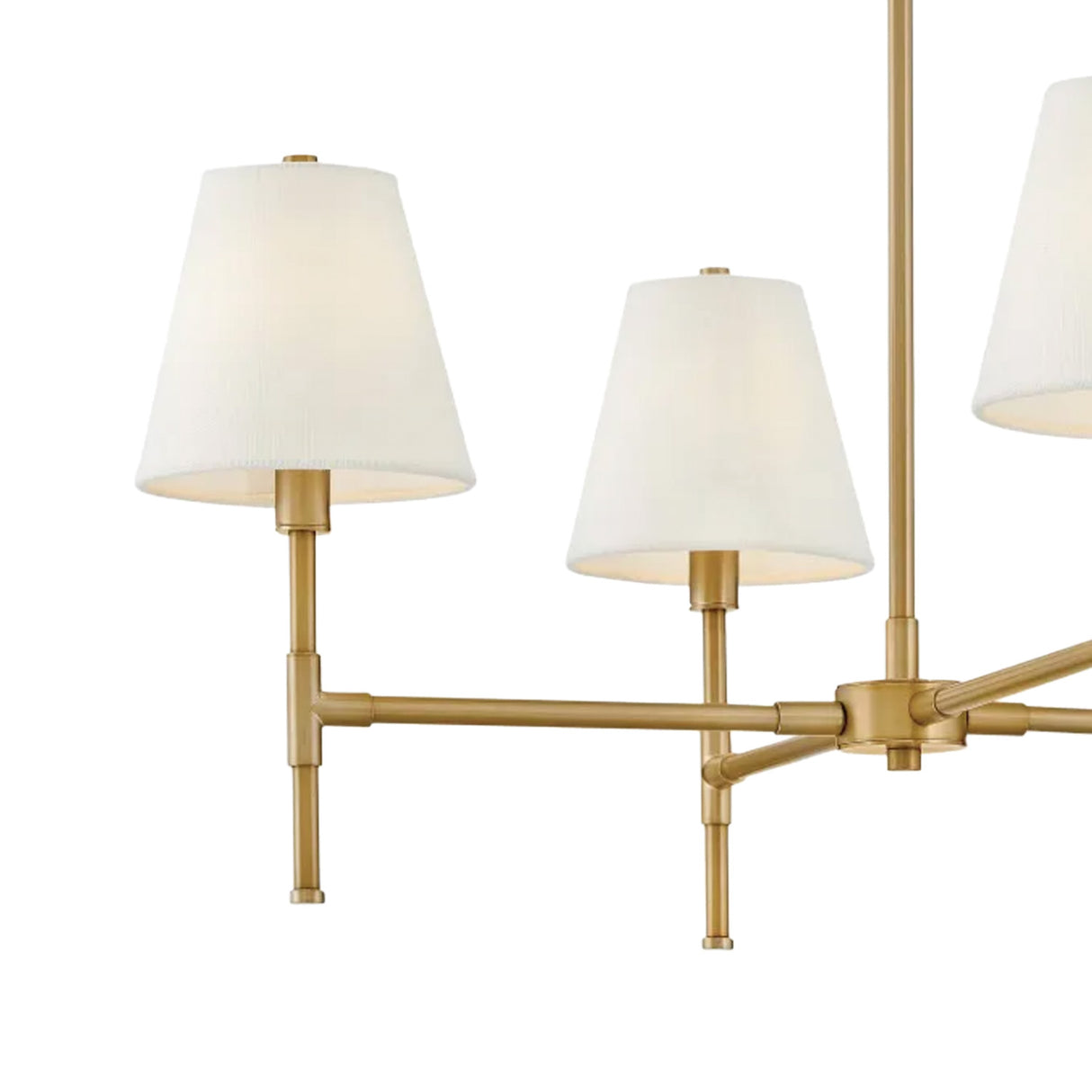 Declan 4 Light Chandelier 28", Satin Brass