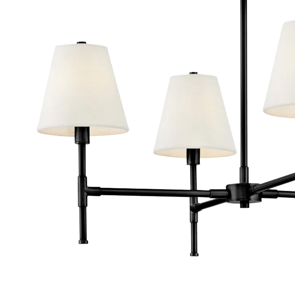 Declan 4 Light Chandelier 28", Black