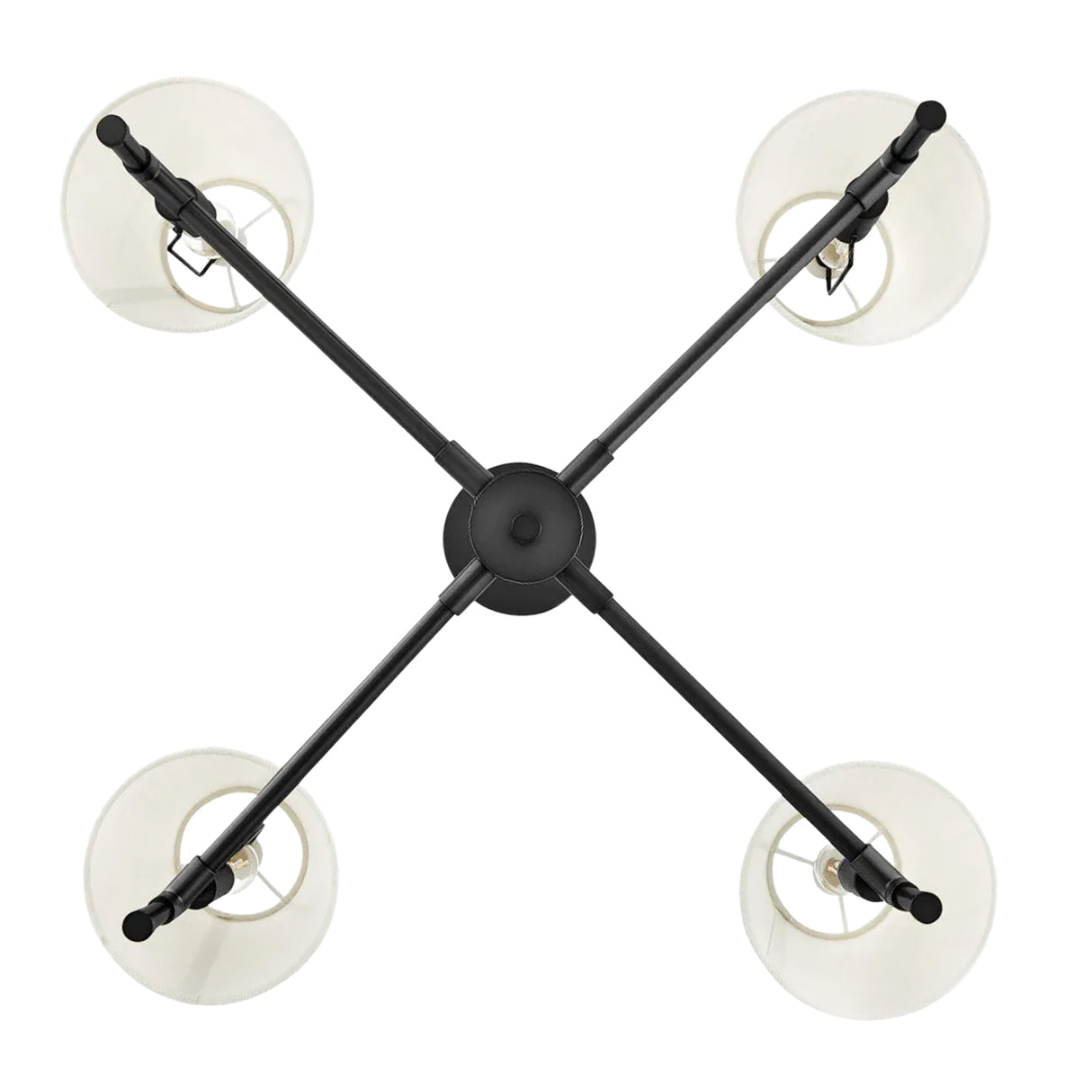 Declan 4 Light Chandelier 28", Black
