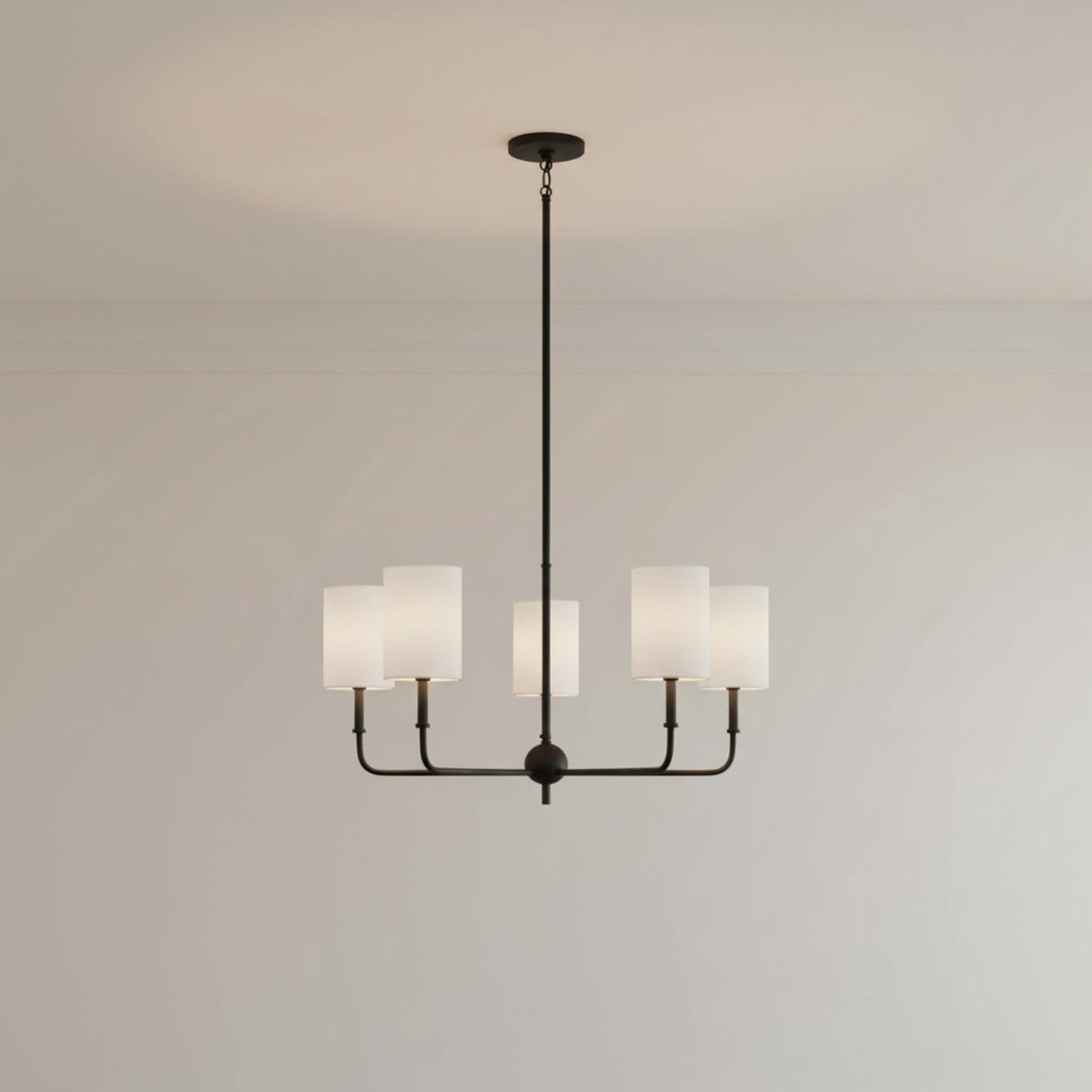 Remington 5 Light Chandelier 26" for Modern home with White walls