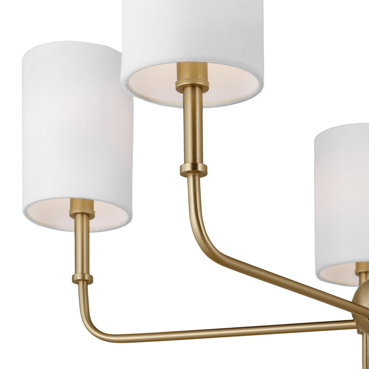 Remington 5 Light Chandelier 26", Satin Brass