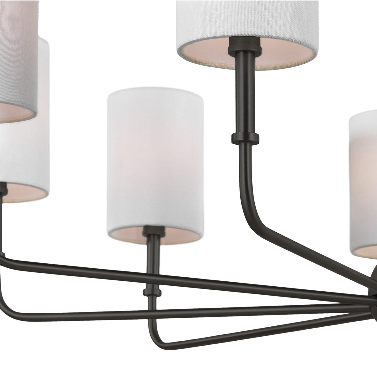 Remington 9 Light Chandelier 36", Matte Black