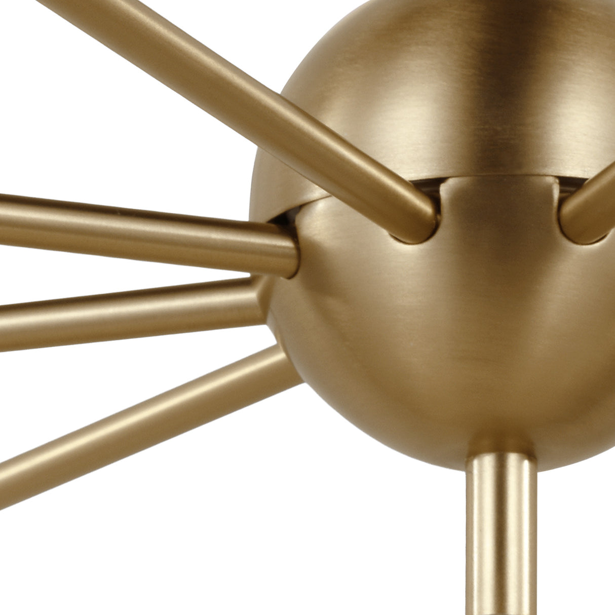 Remington 9 Light Chandelier 36", Satin Brass