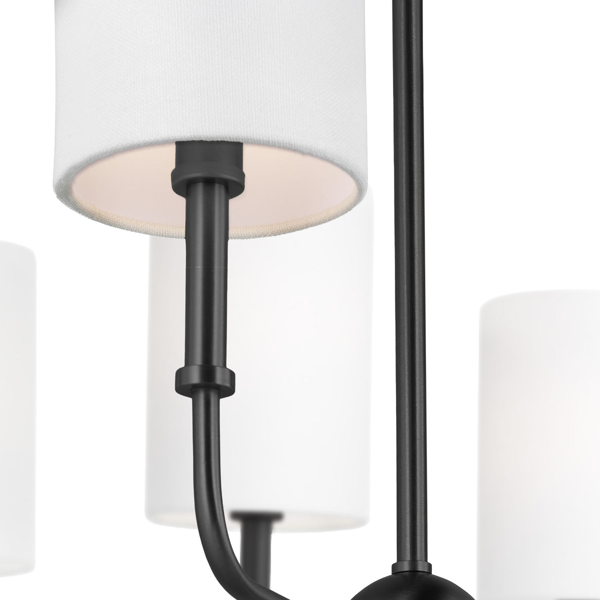 Remington 6 Light Linear Chandelier 44", Matte Black