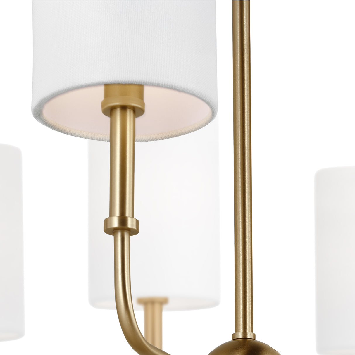 Remington 6 Light Linear Chandelier 44", Satin Brass