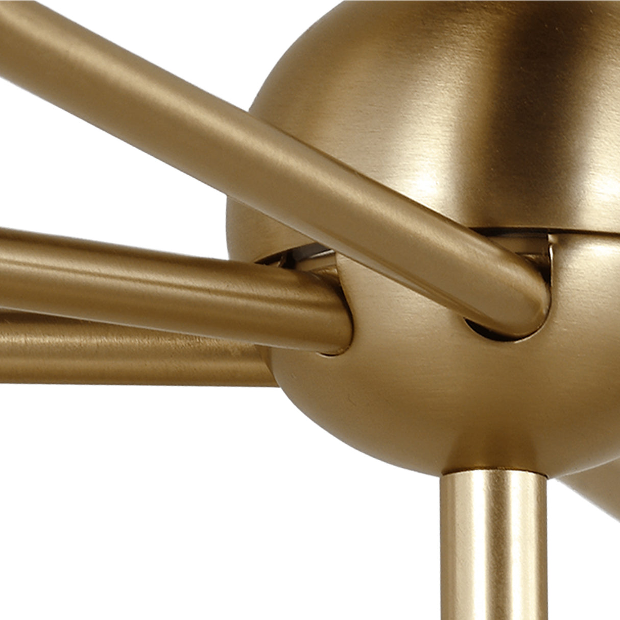 Remington 6 Light Linear Chandelier 44", Satin Brass