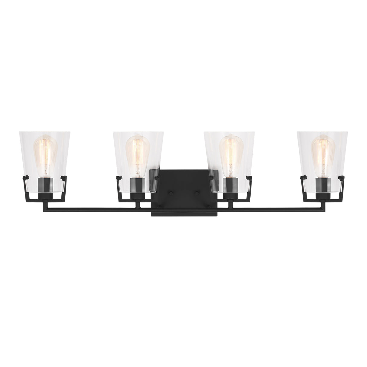Glyn 4 Light Vanity, Matte Black