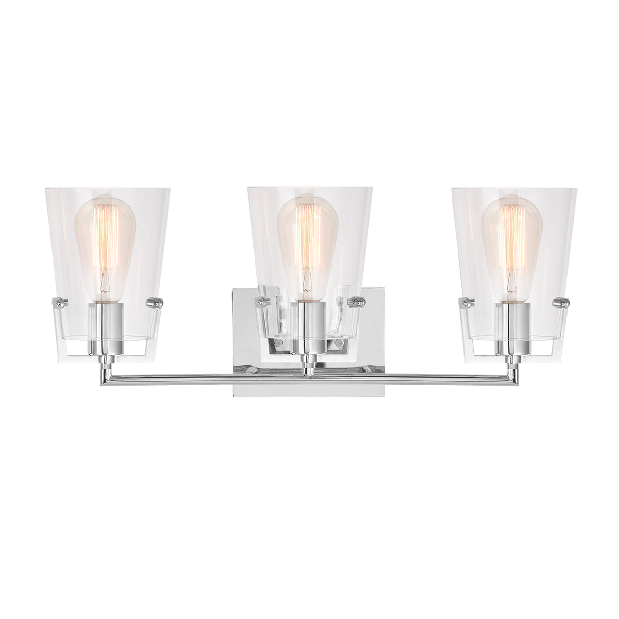 Glyn 3 Light Vanity, Chrome
