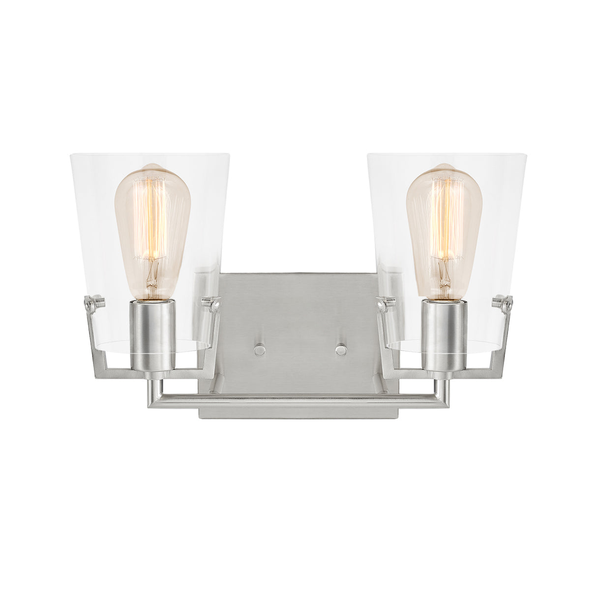 Glyn 2 Light Vanity, Brushed Nickel