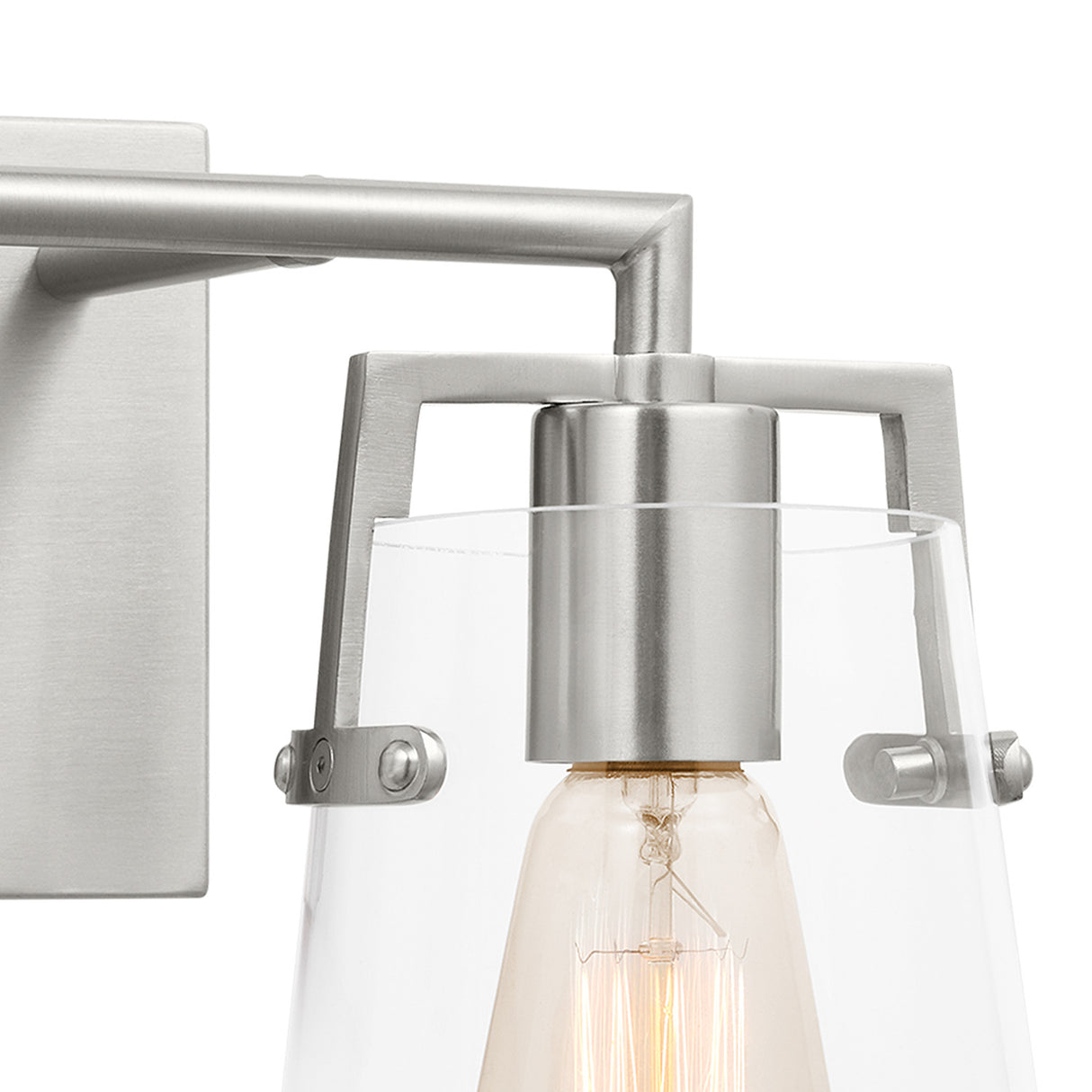 Glyn 2 Light Vanity, Brushed Nickel