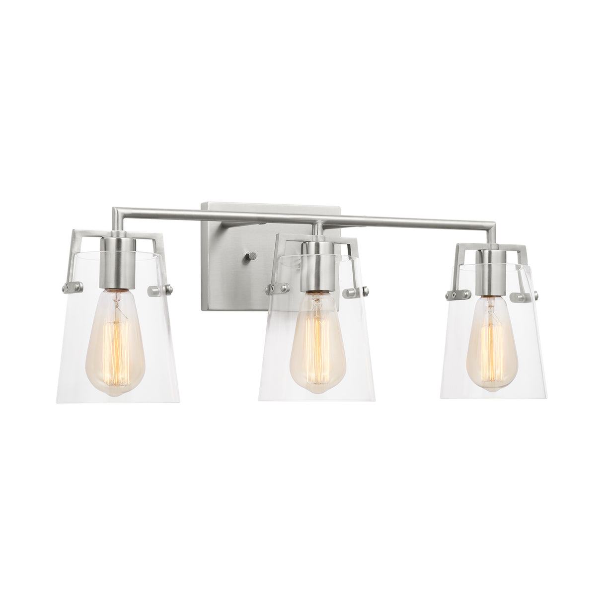 Glyn 3 Light Vanity, Brushed Nickel