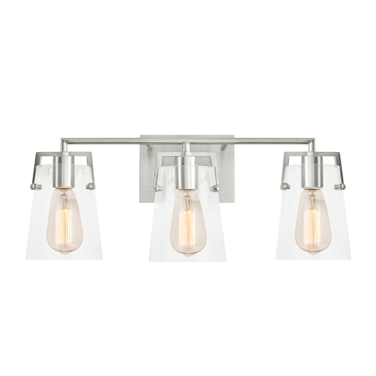 Glyn 3 Light Vanity, Brushed Nickel