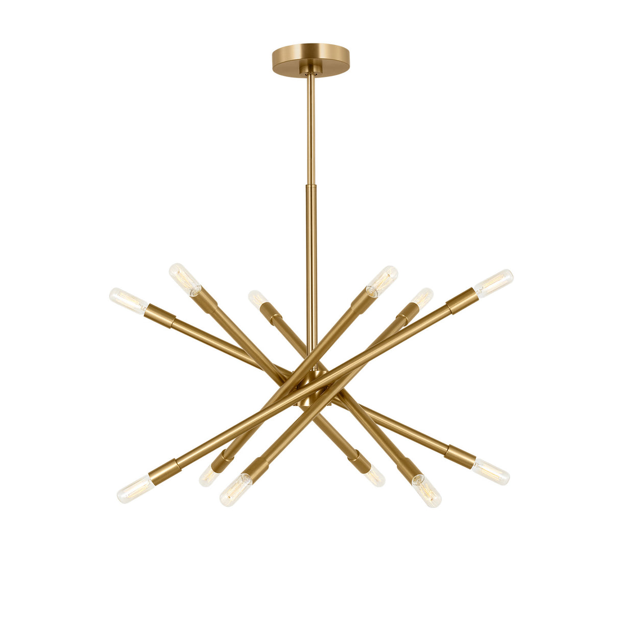 Ferris Medium Chandelier 27", Modern Brass