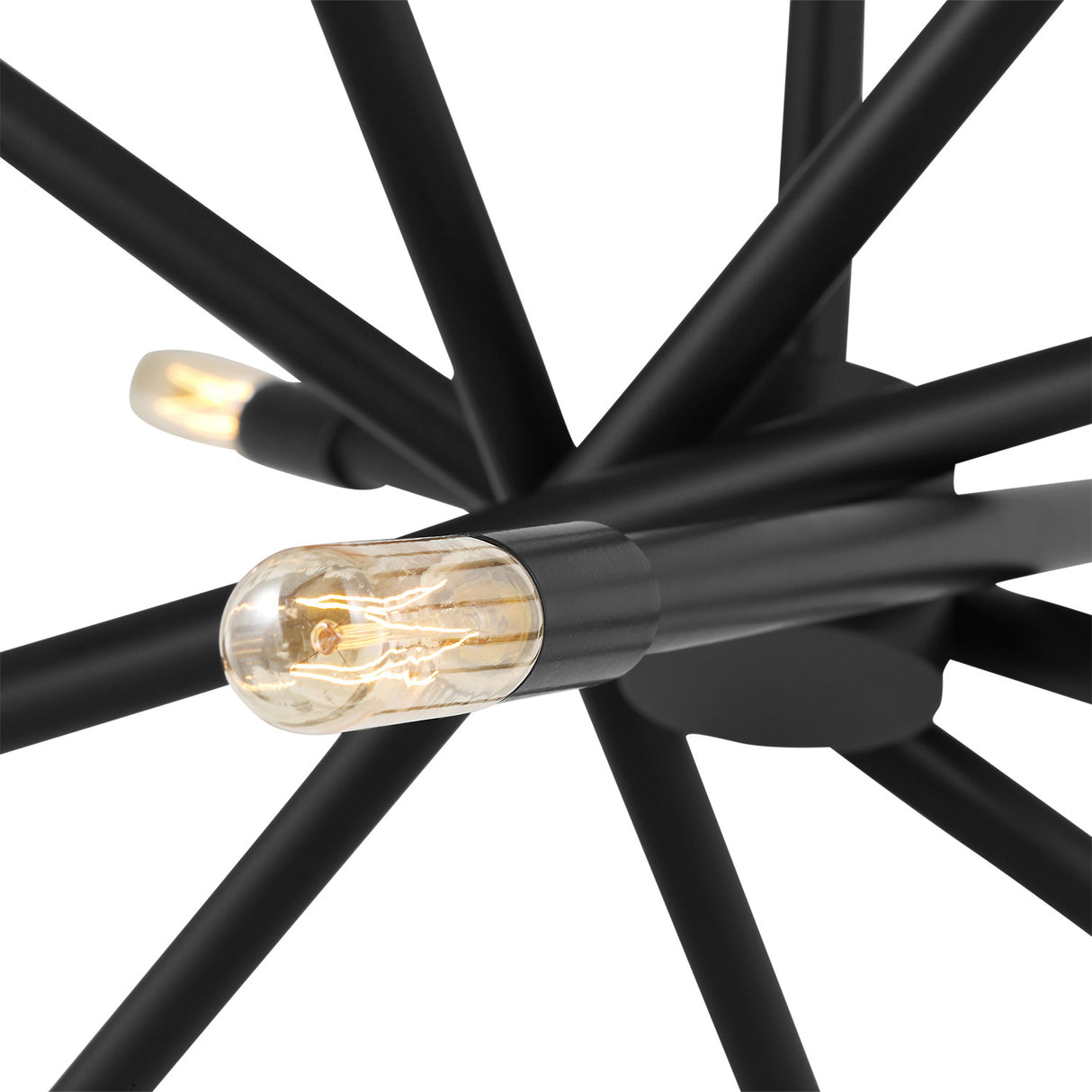 Ferris Medium Chandelier 27", Matte Black