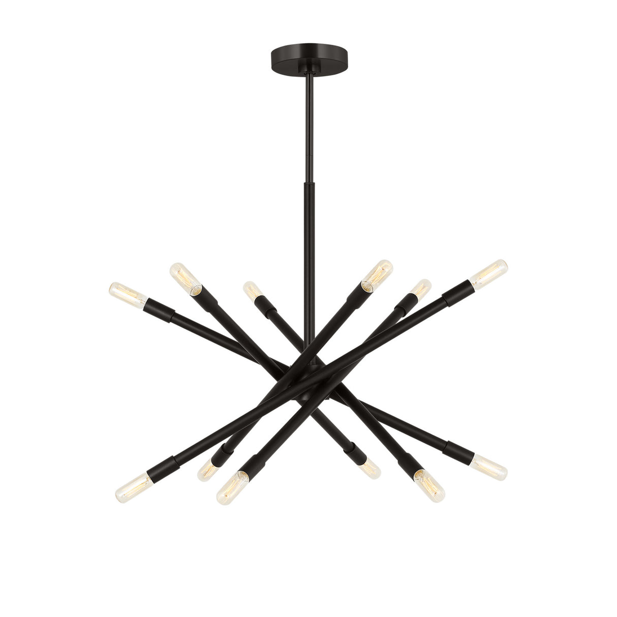 Ferris Medium Chandelier 27", Matte Black