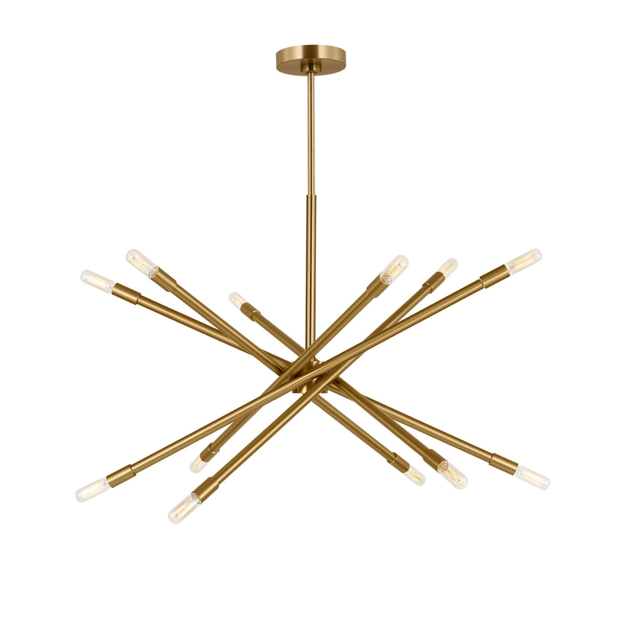 Ferris Large Chandelier 35", Modern Brass