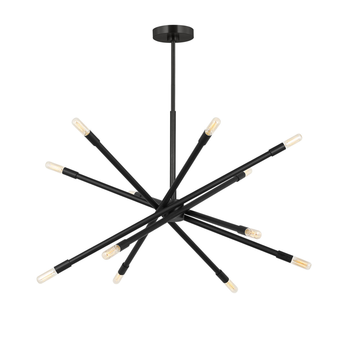 Ferris Large Chandelier 35", Matte Black