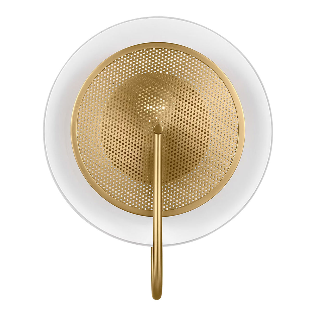 Astrid Wall Sconce 13", Modern Brass and Milk Glass