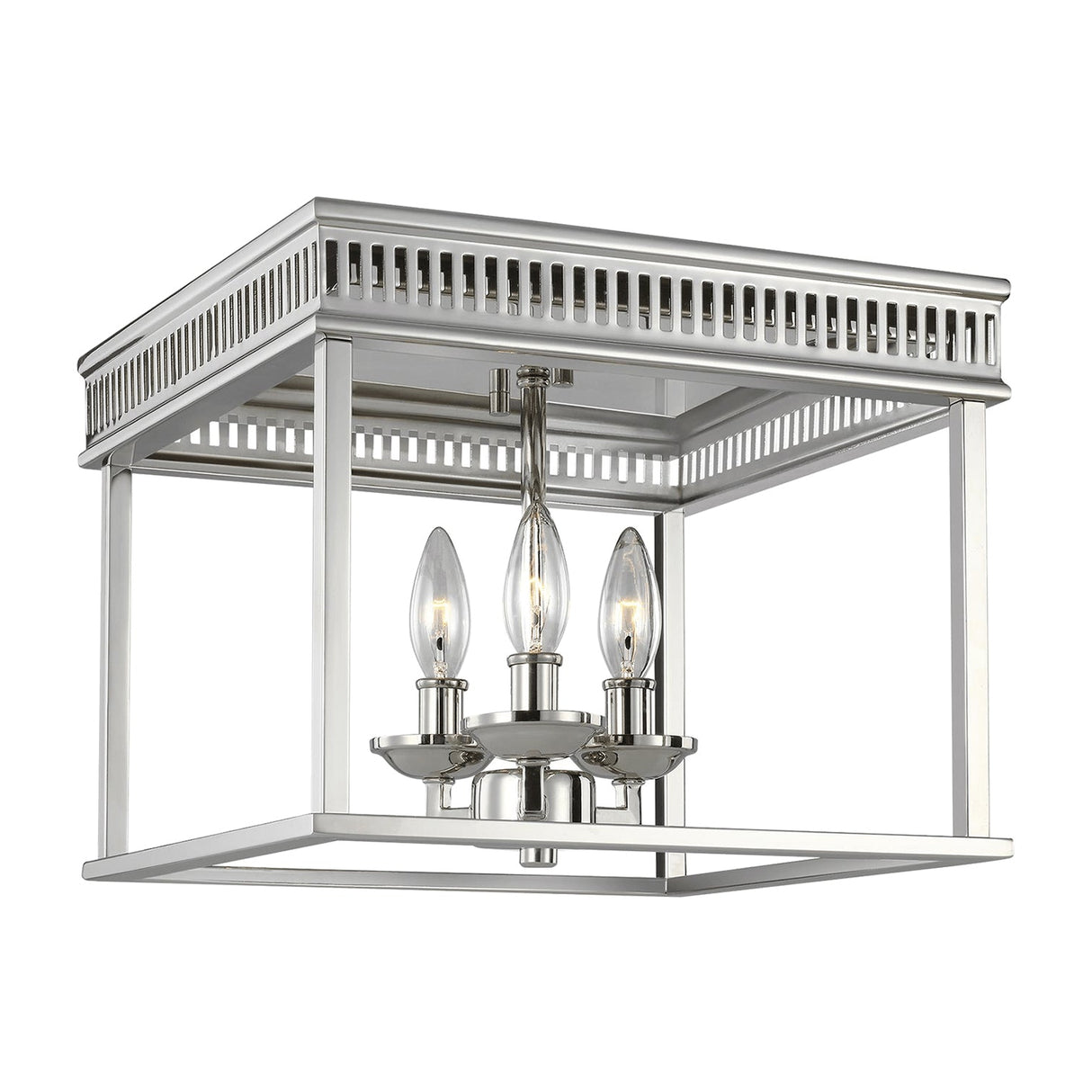 Rubin Flush Mount 13", Polished Nickel