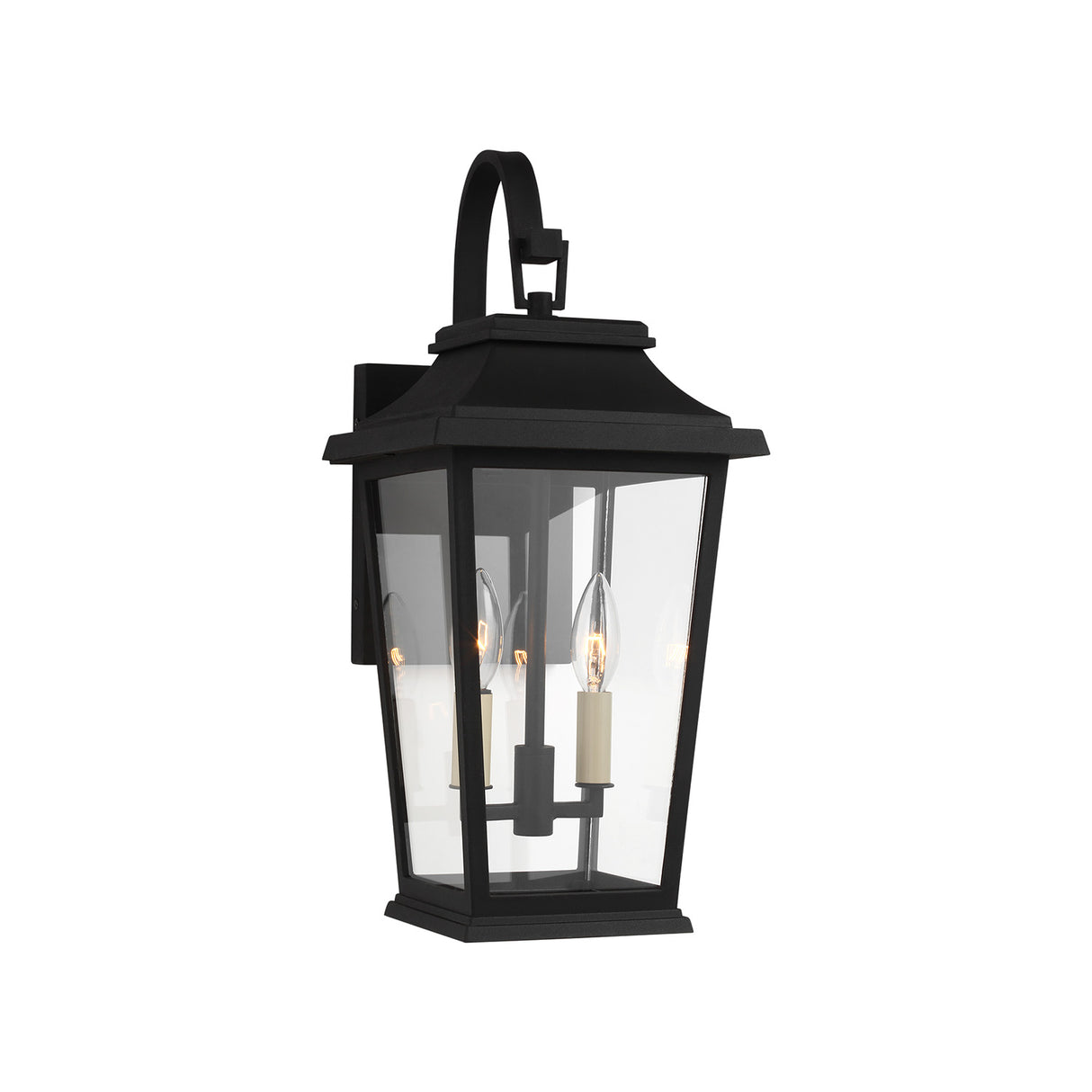 Pembroke Small Outdoor Wall Light 20", Textured Black