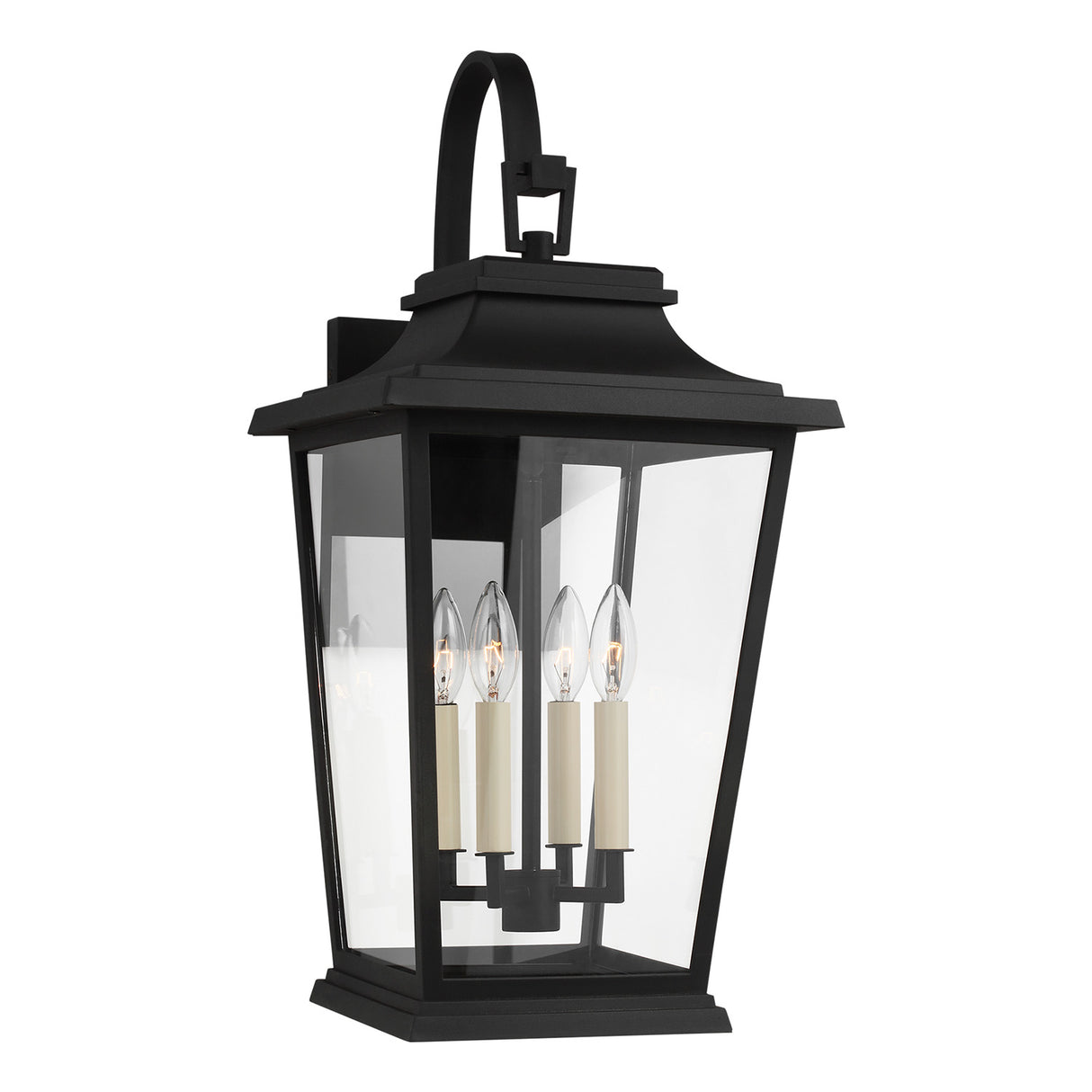 Pembroke Large Outdoor Wall Light 26", Textured Black