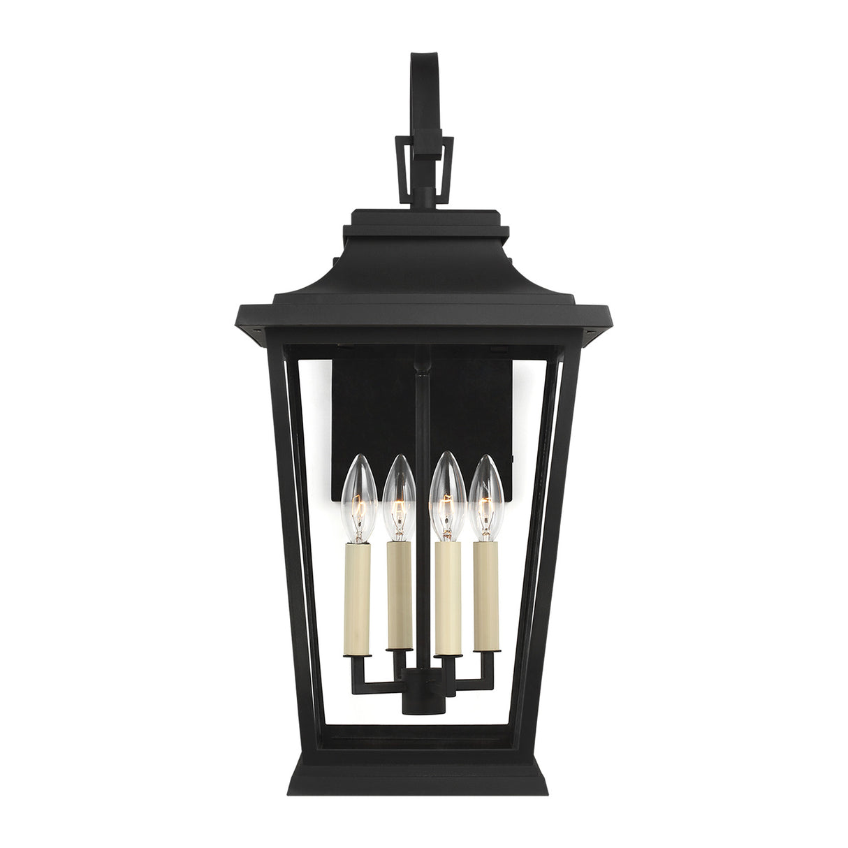 Pembroke Large Outdoor Wall Light 26", Textured Black