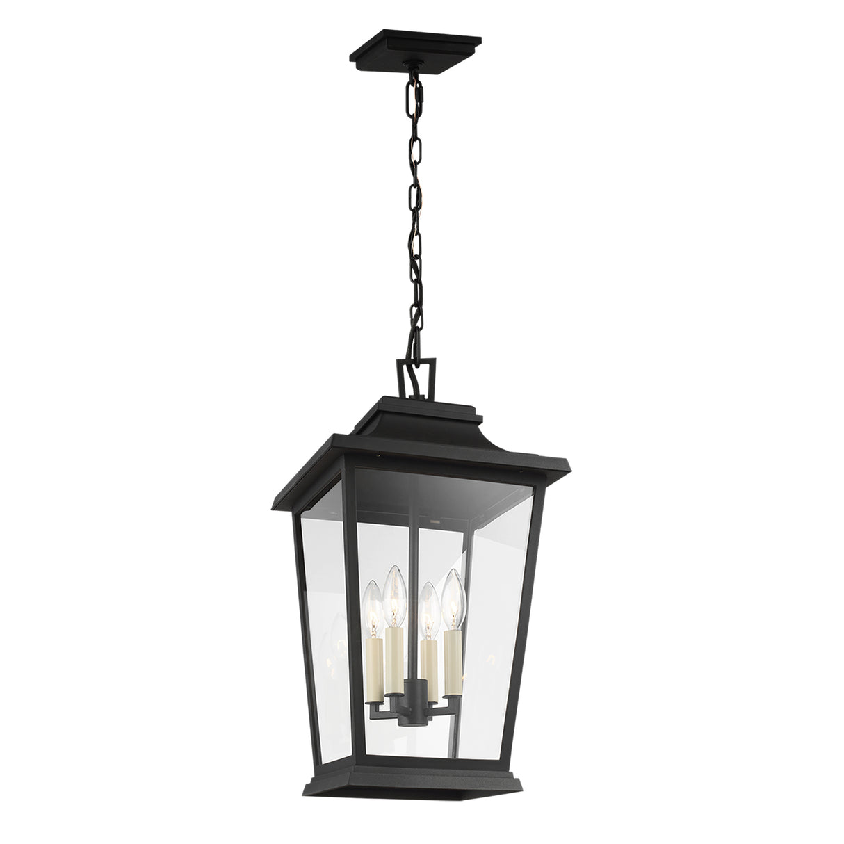 Pembroke Outdoor Hanging Light 12", Textured Black