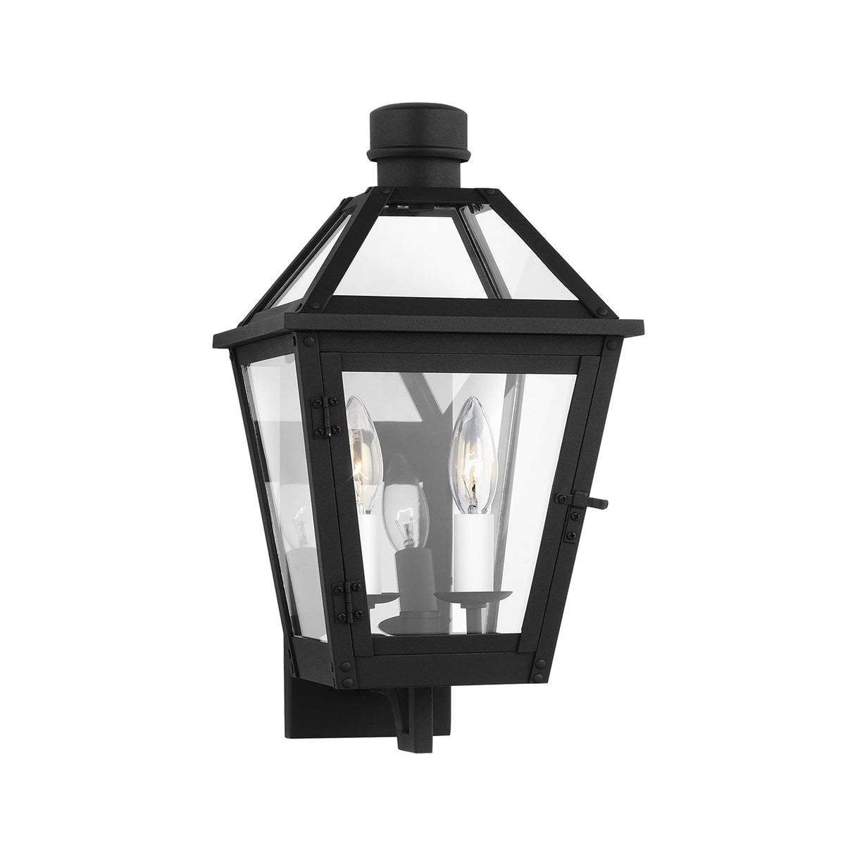Fairmont Small Outdoor Wall Light 16", Textured Black