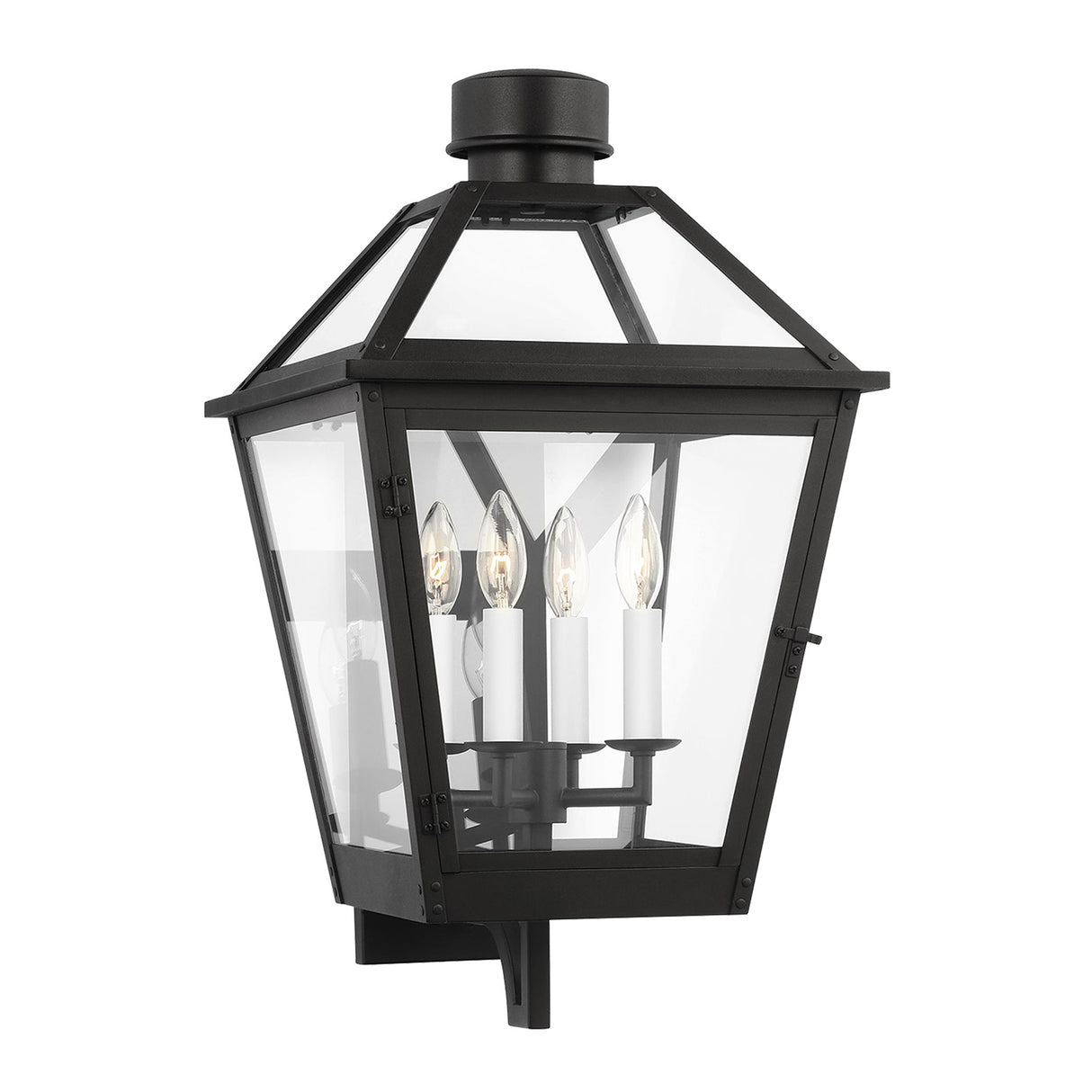 Fairmont Large Outdoor Wall Light 24", Textured Black