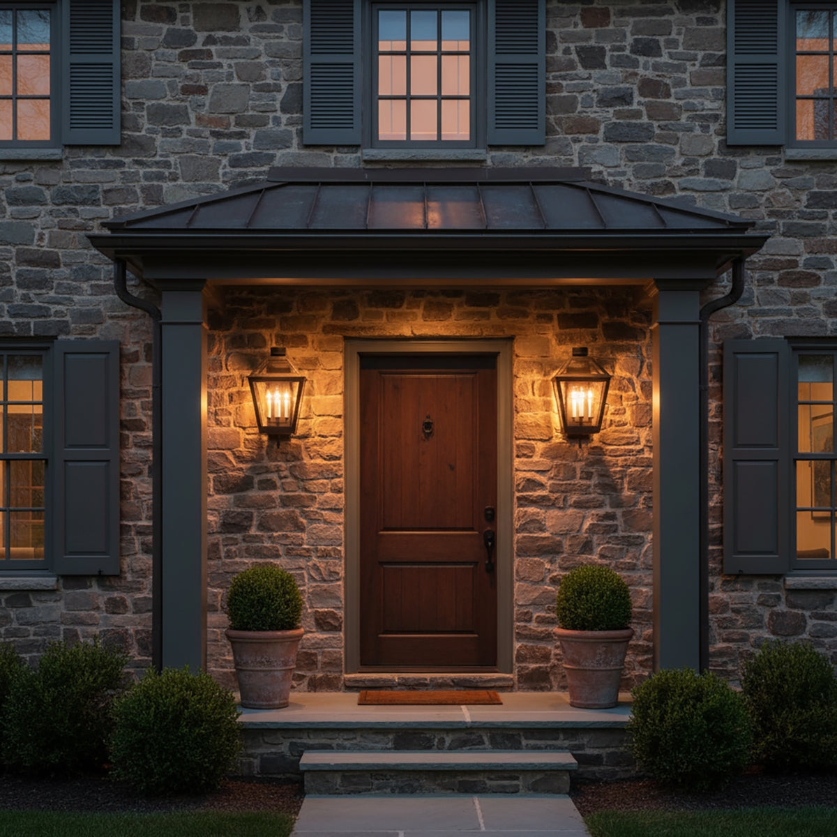 Fairmont Extra Large Outdoor Wall Light 28" for Traditional home with Stone Siding