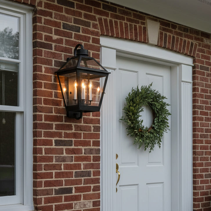 Fairmont Extra Large Outdoor Wall Light 28" for Traditional home with Red Brick
