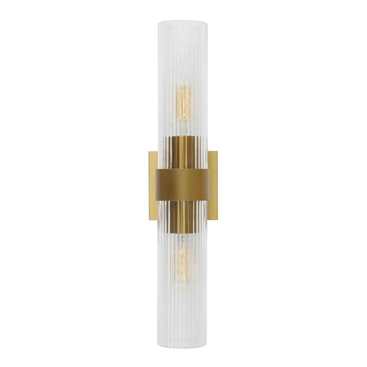 Barclay 2 Light Wall Sconce 20", Modern Brass