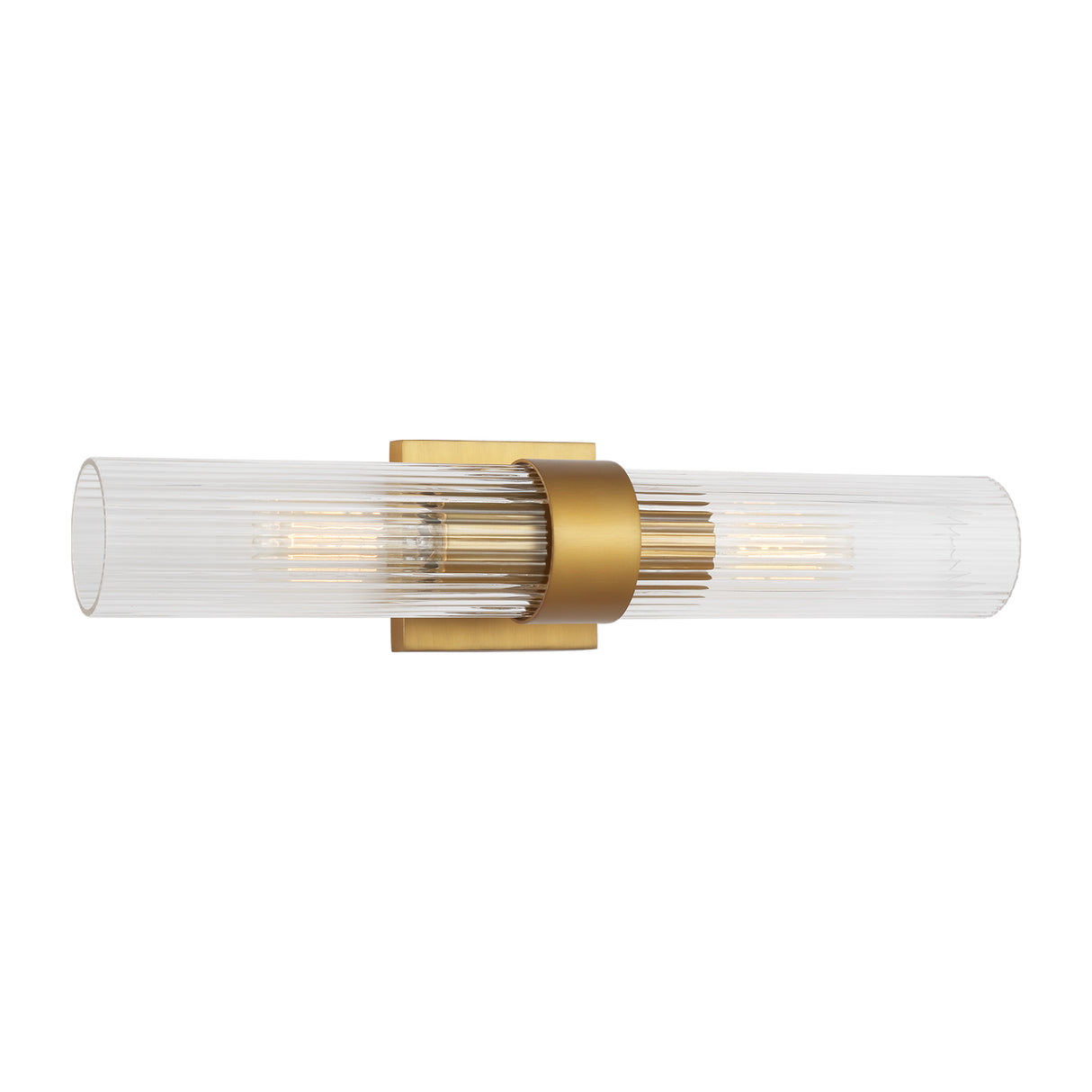 Barclay 2 Light Wall Sconce 20", Modern Brass
